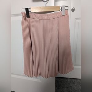 Banana Republic Blush Pleated Midi Skirt